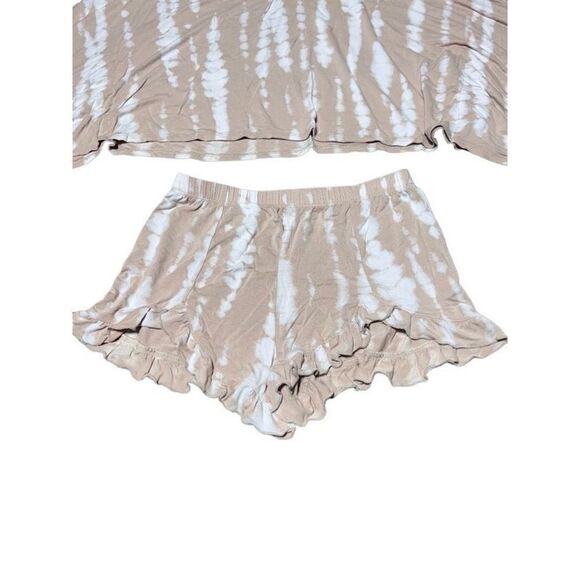 4SI3NNA The Label Tye Dye Ruffled Short Set Loungewear Pajamas Small - Picture 5 of 5